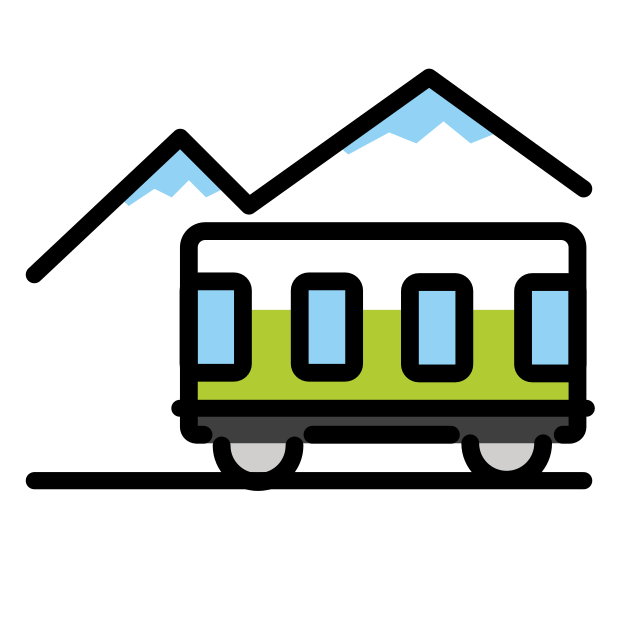 mountain railway transparent PNG icon, color version, 618 by 618 pixels