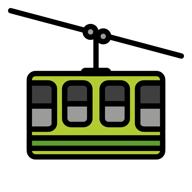 mountain cableway transparent PNG icon, color version, 618 by 618 pixels