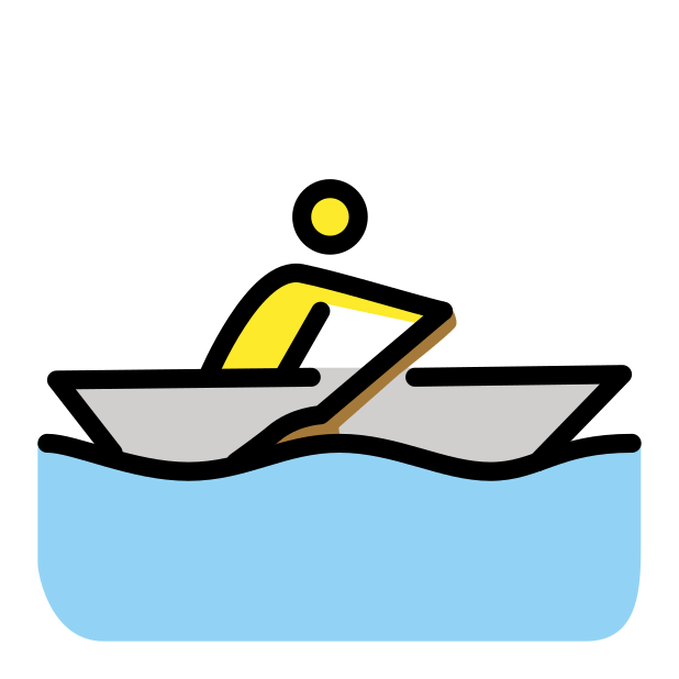person rowing boat transparent PNG icon, color version, 618 by 618 pixels