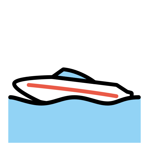 speedboat transparent PNG icon, color version, 618 by 618 pixels