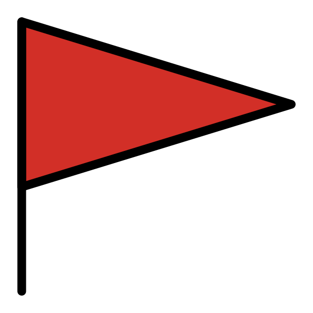 triangular flag transparent PNG icon, color version, 618 by 618 pixels