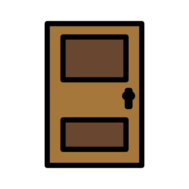 door transparent PNG icon, color version, 618 by 618 pixels