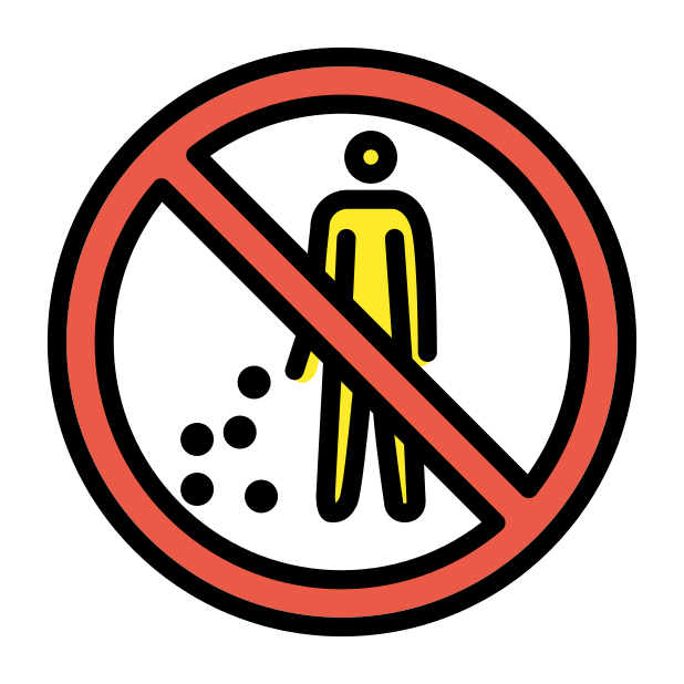 no littering transparent PNG icon, color version, 618 by 618 pixels