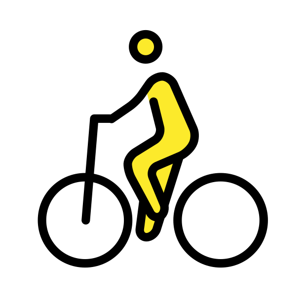person biking transparent PNG icon, color version, 618 by 618 pixels