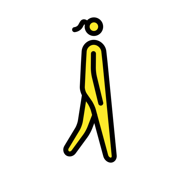 woman walking: facing right transparent PNG icon, color version, 618 by 618 pixels