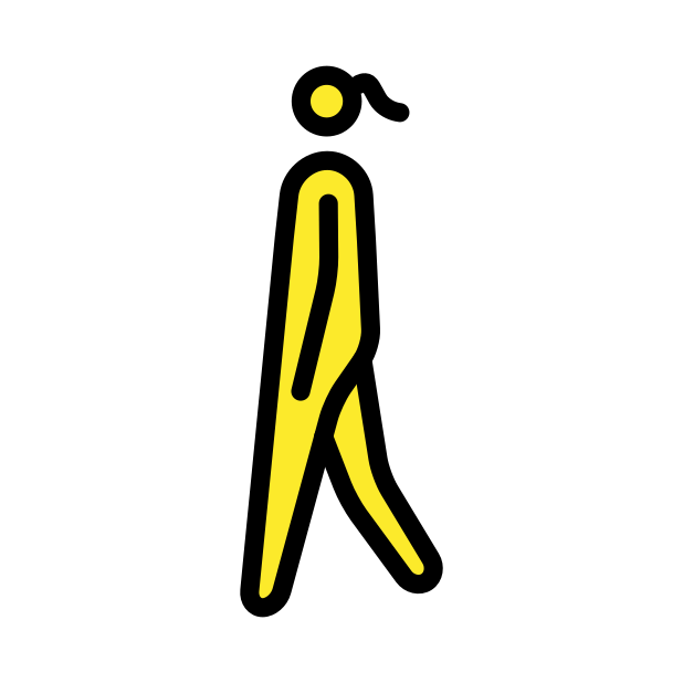 woman walking transparent PNG icon, color version, 618 by 618 pixels
