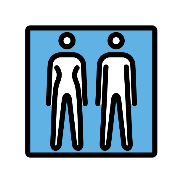 restroom transparent PNG icon, color version, 618 by 618 pixels