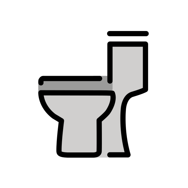 toilet transparent PNG icon, color version, 618 by 618 pixels