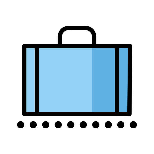 baggage claim transparent PNG icon, color version, 618 by 618 pixels