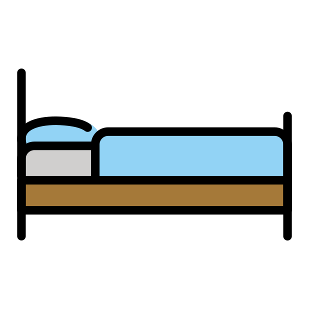 bed transparent PNG icon, color version, 618 by 618 pixels