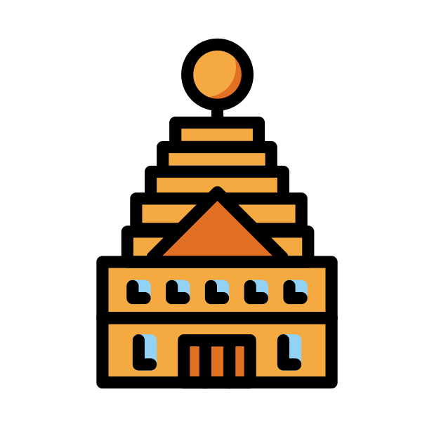 hindu temple transparent PNG icon, color version, 618 by 618 pixels