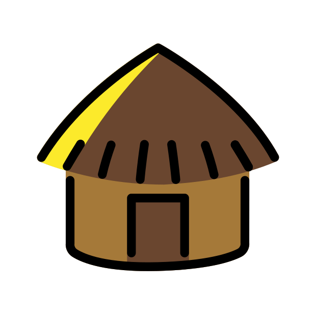 hut transparent PNG icon, color version, 618 by 618 pixels