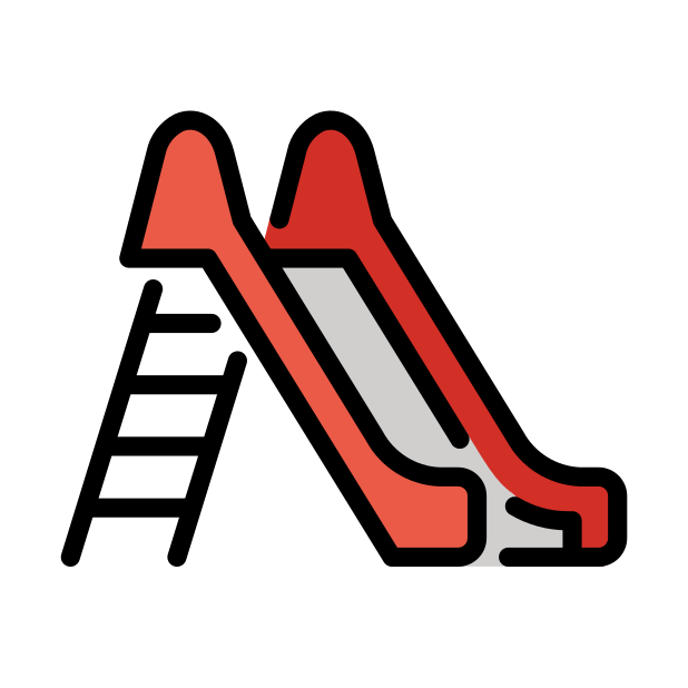 playground slide transparent PNG icon, color version, 618 by 618 pixels