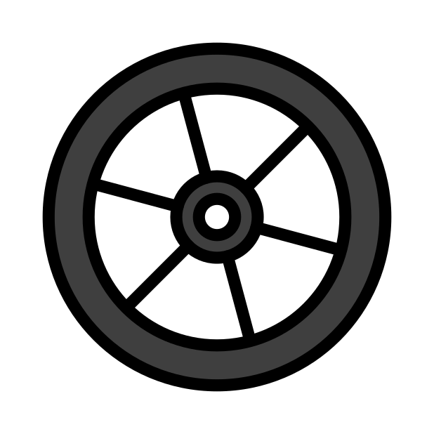 wheel transparent PNG icon, color version, 618 by 618 pixels