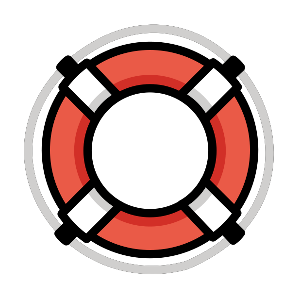 ring buoy transparent PNG icon, color version, 618 by 618 pixels