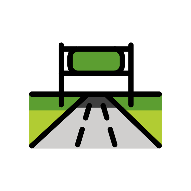 motorway transparent PNG icon, color version, 618 by 618 pixels