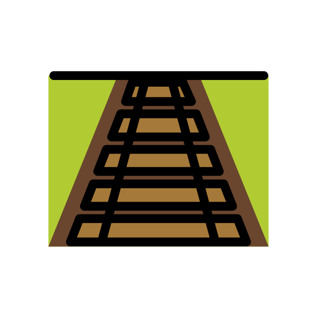 railway track transparent PNG icon, color version, 618 by 618 pixels