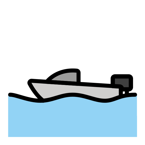 motor boat transparent PNG icon, color version, 618 by 618 pixels