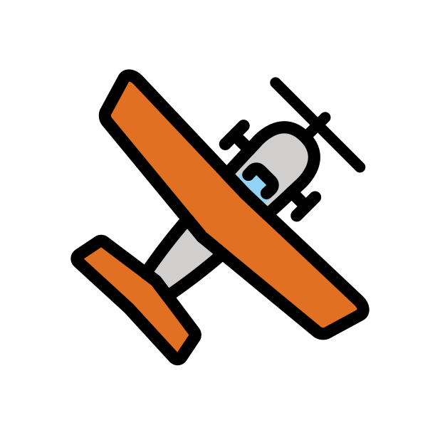 small airplane transparent PNG icon, color version, 618 by 618 pixels