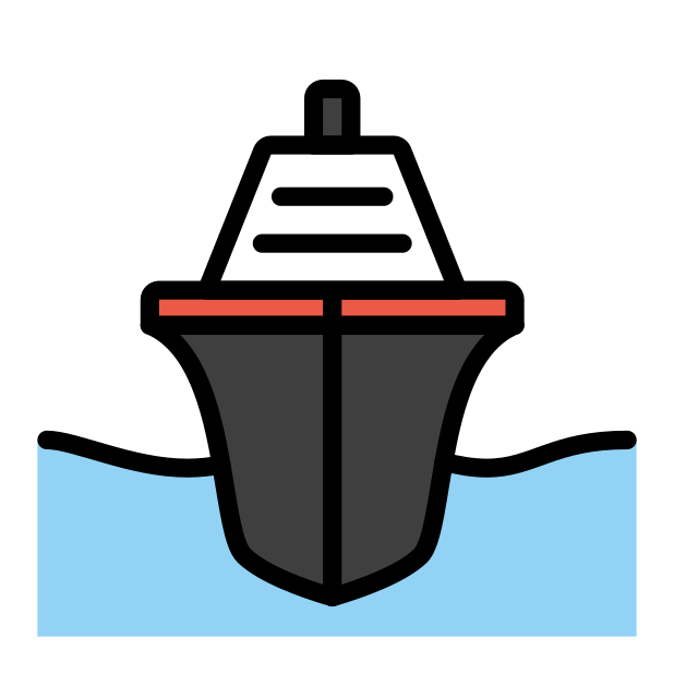 passenger ship transparent PNG icon, color version, 618 by 618 pixels