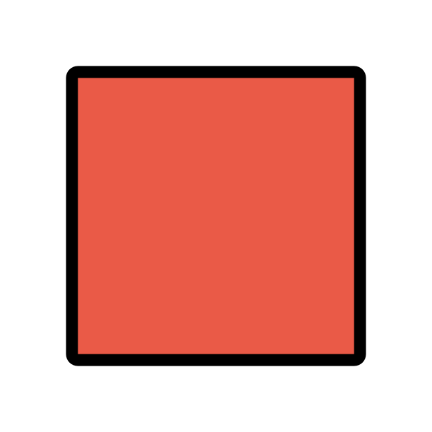 red square transparent PNG icon, color version, 618 by 618 pixels