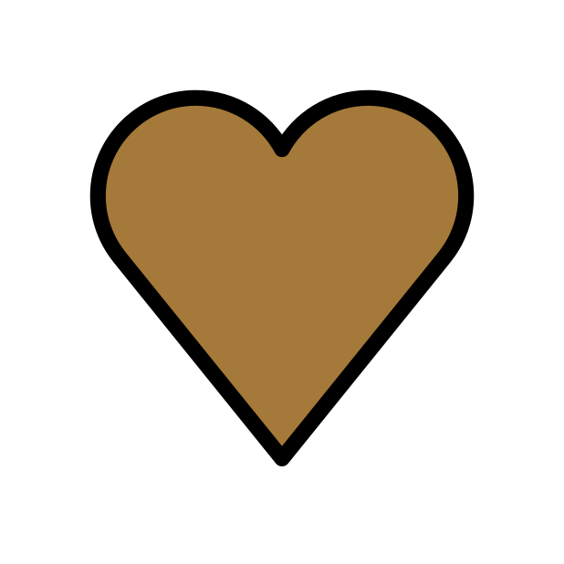 brown heart transparent PNG icon, color version, 618 by 618 pixels