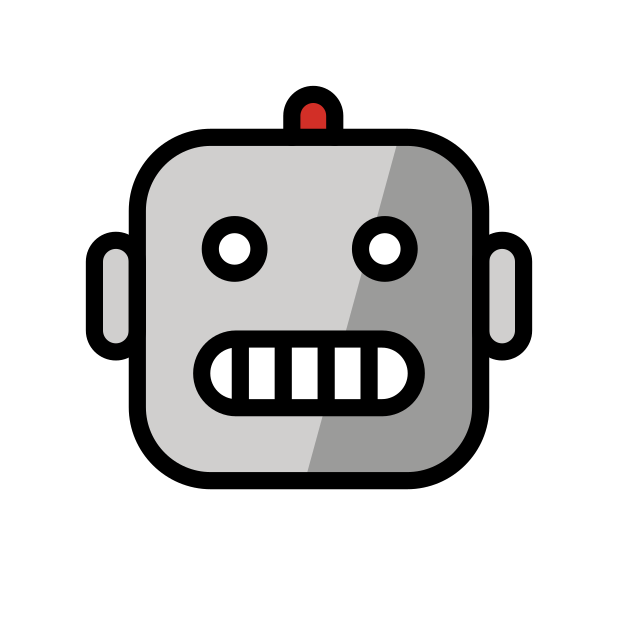 robot transparent PNG icon, color version, 618 by 618 pixels