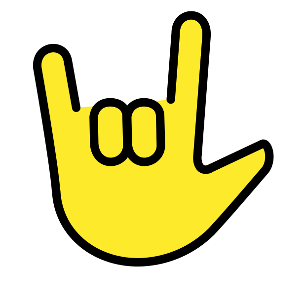 love-you gesture transparent PNG icon, color version, 618 by 618 pixels