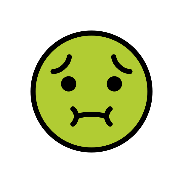 nauseated face transparent PNG icon, color version, 618 by 618 pixels