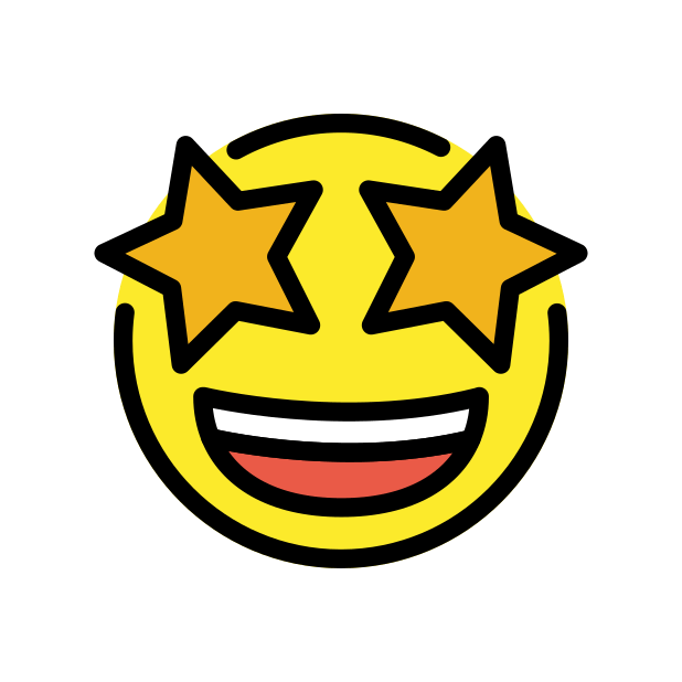 star-struck transparent PNG icon, color version, 618 by 618 pixels