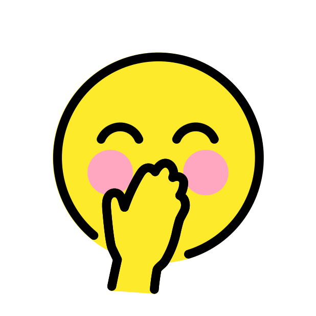 face with hand over mouth transparent PNG icon, color version, 618 by 618 pixels