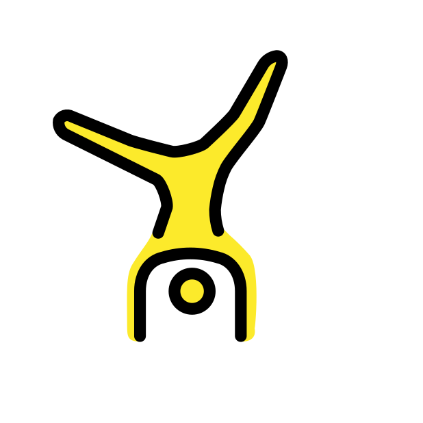 man cartwheeling transparent PNG icon, color version, 618 by 618 pixels