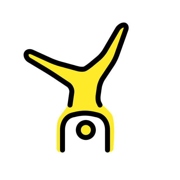 person cartwheeling transparent PNG icon, color version, 618 by 618 pixels