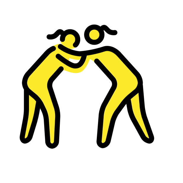women wrestling transparent PNG icon, color version, 618 by 618 pixels