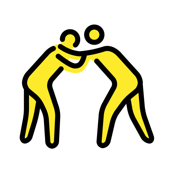 men wrestling transparent PNG icon, color version, 618 by 618 pixels
