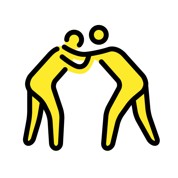people wrestling transparent PNG icon, color version, 618 by 618 pixels