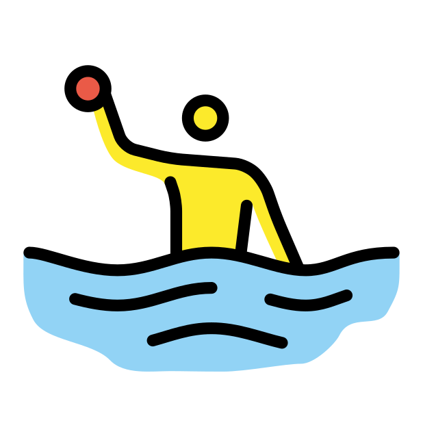 person playing water polo transparent PNG icon, color version, 618 by 618 pixels