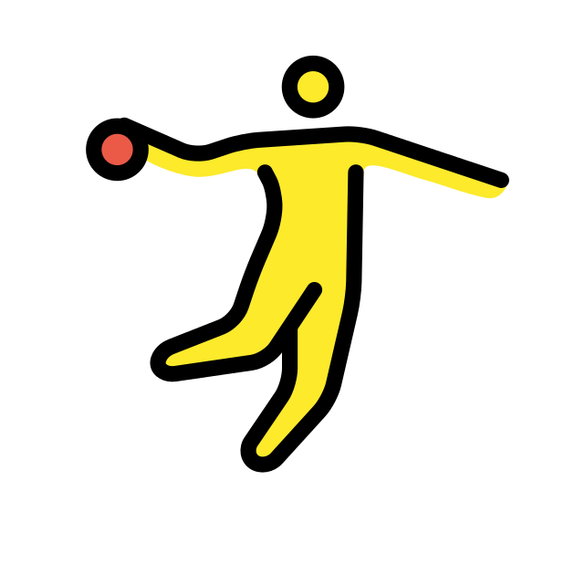 person playing handball transparent PNG icon, color version, 618 by 618 pixels