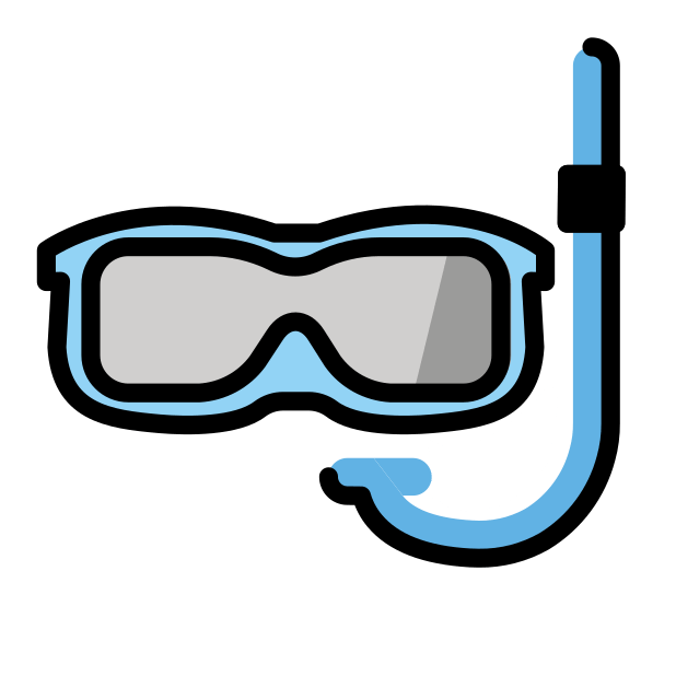 diving mask transparent PNG icon, color version, 618 by 618 pixels