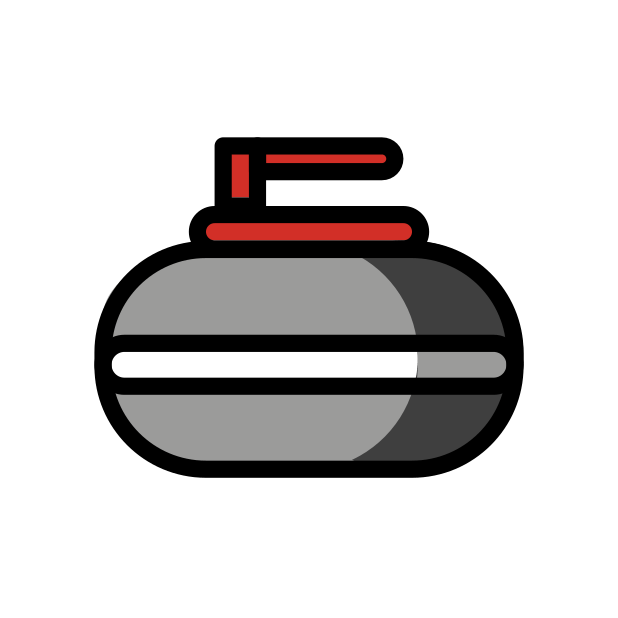 curling stone transparent PNG icon, color version, 618 by 618 pixels