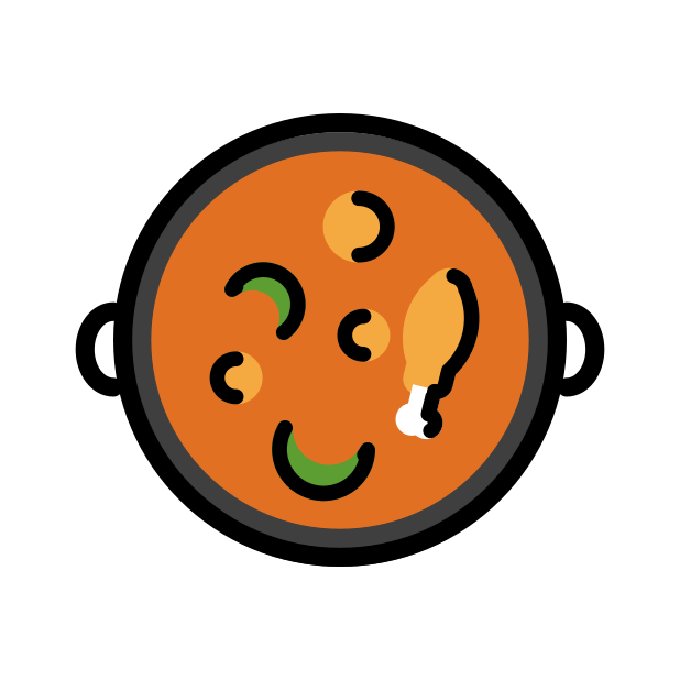 shallow pan of food transparent PNG icon, color version, 618 by 618 pixels