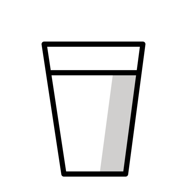 glass of milk transparent PNG icon, color version, 618 by 618 pixels