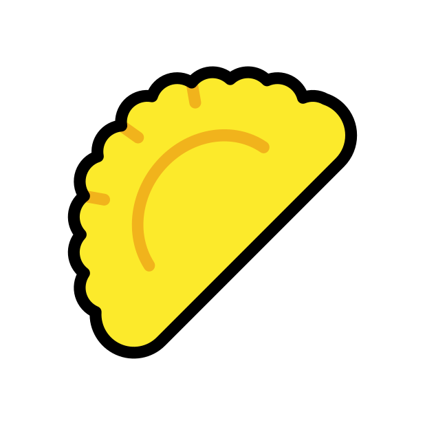 dumpling transparent PNG icon, color version, 618 by 618 pixels