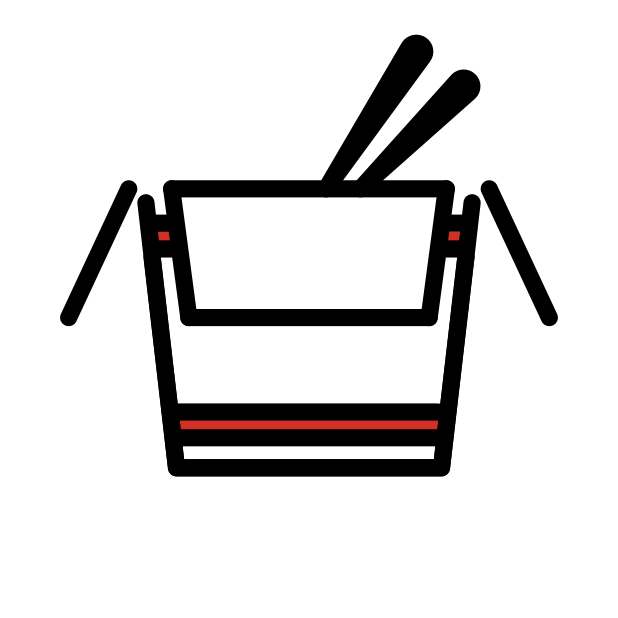 takeout box transparent PNG icon, color version, 618 by 618 pixels