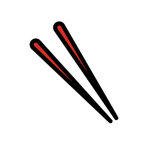 chopsticks transparent PNG icon, color version, 618 by 618 pixels