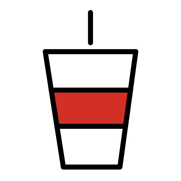 cup with straw transparent PNG icon, color version, 618 by 618 pixels