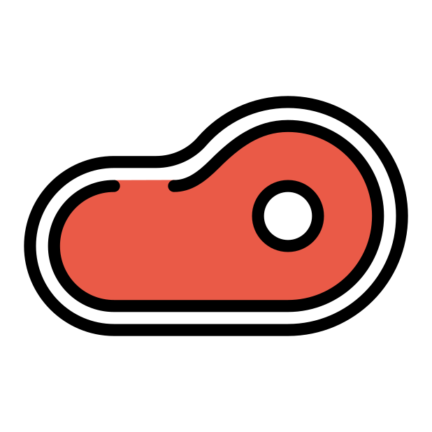 cut of meat transparent PNG icon, color version, 618 by 618 pixels