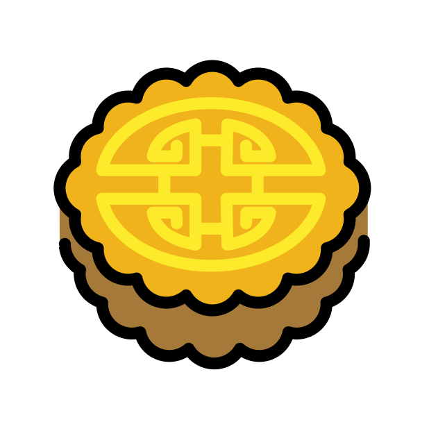 moon cake transparent PNG icon, color version, 618 by 618 pixels