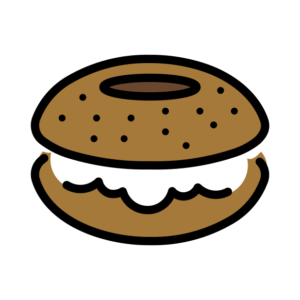 bagel transparent PNG icon, color version, 618 by 618 pixels