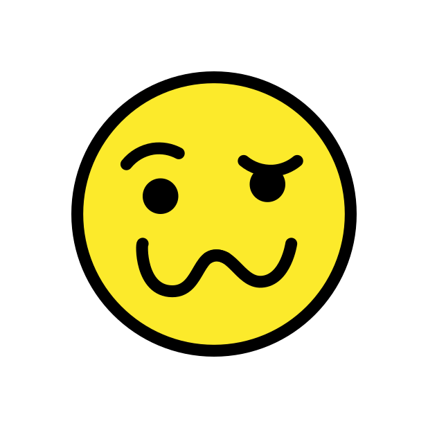 woozy face transparent PNG icon, color version, 618 by 618 pixels